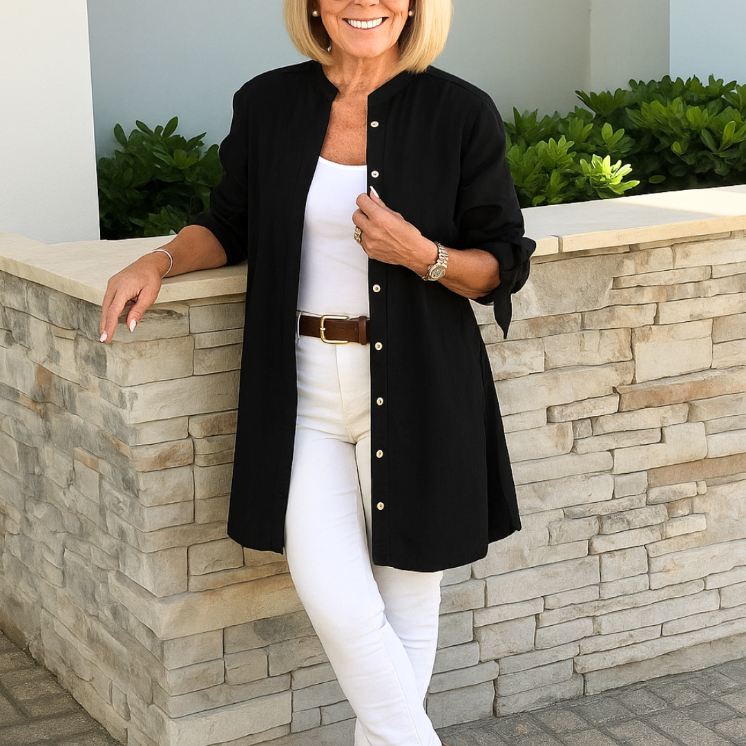 Louise - Elegáns Kötött Ujjú Blúz