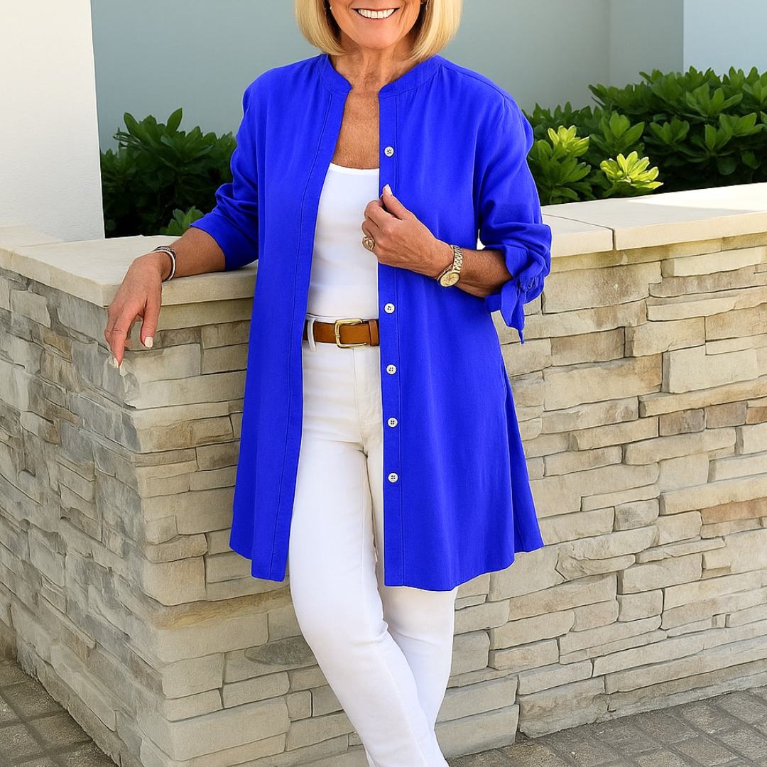 Louise - Elegáns Kötött Ujjú Blúz