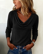 Lina - Egyszínű Kényelmes Pulóver