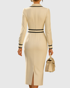 Aderyn | Tailored Midi Dress With Button Details