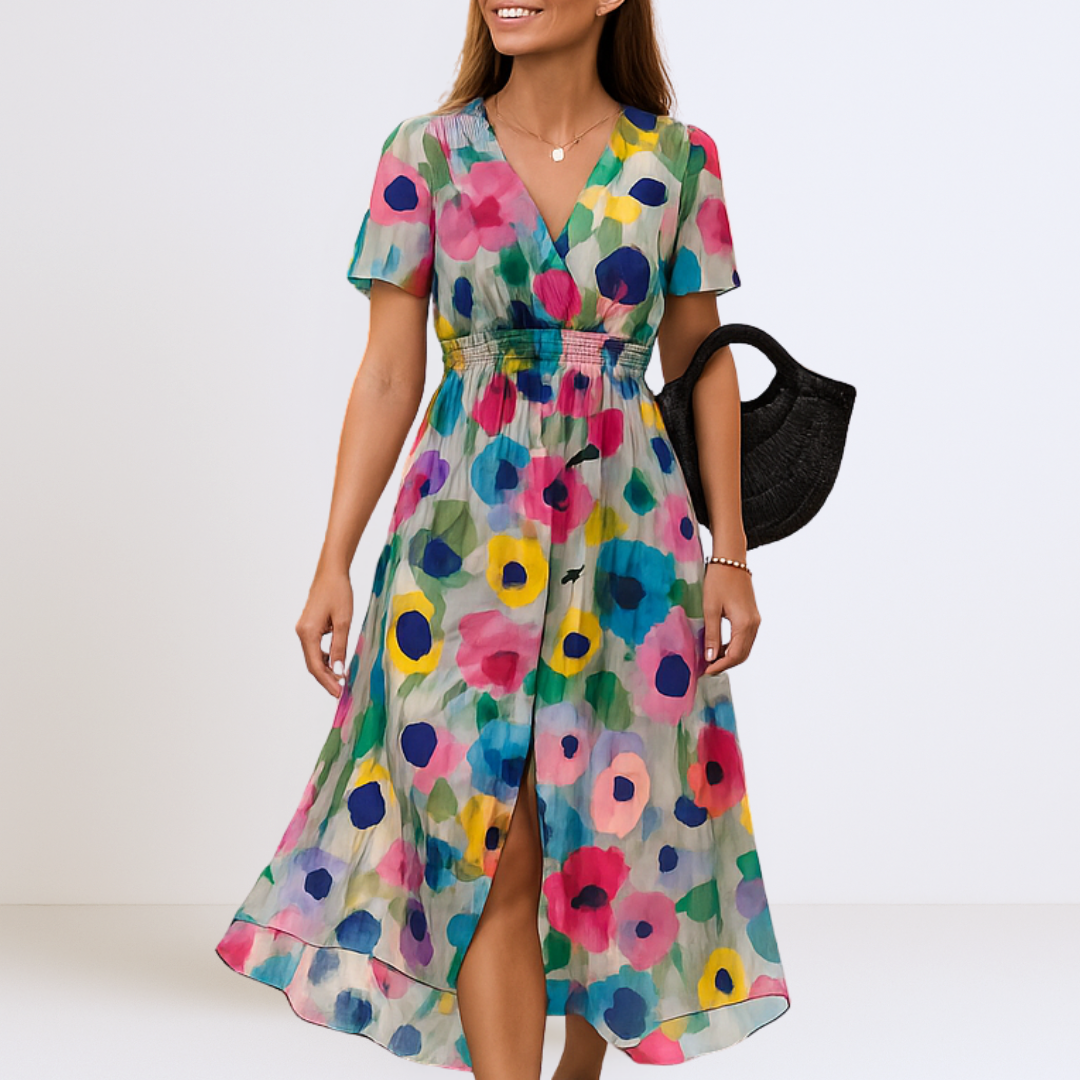 Bianca - Elegáns Maxi Ruha V-kivágással