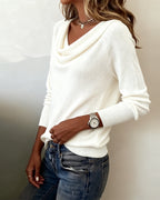 Lina - Egyszínű Kényelmes Pulóver