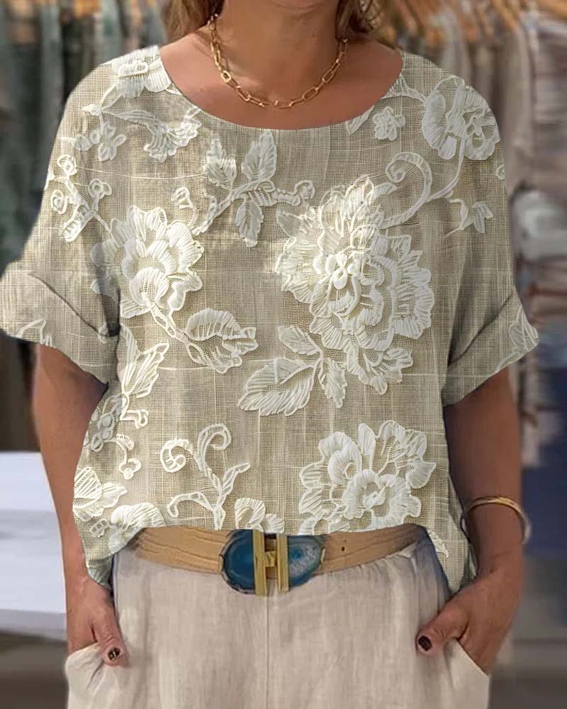 Maelin - Virágmintás Póló