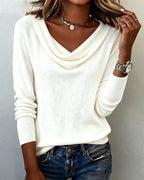 Lina - Egyszínű Kényelmes Pulóver