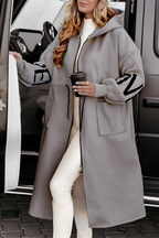 Amélie™ | Női Kabát Kötött Ujjakkal