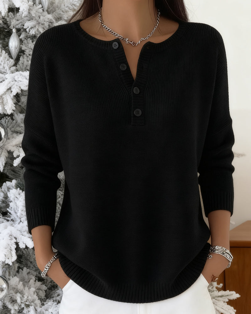 Lena - Alapvető Hosszú Ujjú Kardigán