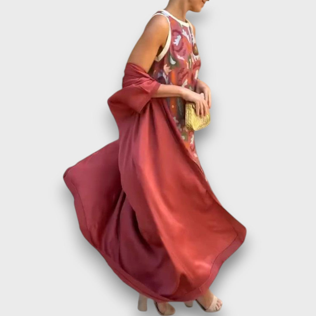 Selviane - Maxi ruha kardigánnal