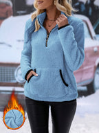 Lila - Kényelmes Meleg Pulóver