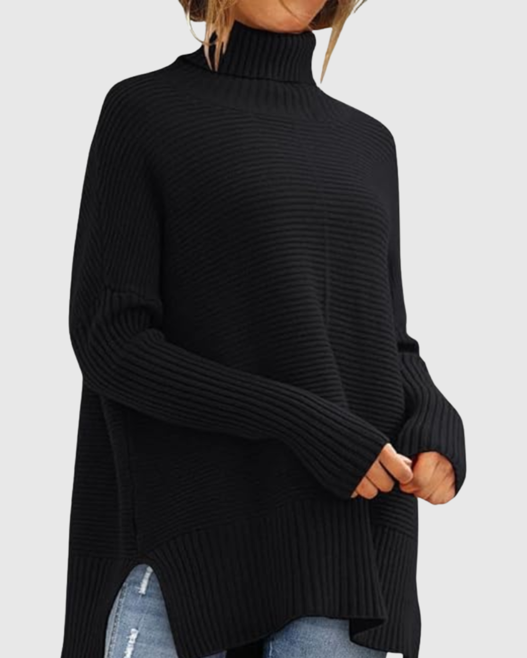 Aeronwen | Ribbed Turtleneck Knit Jumper