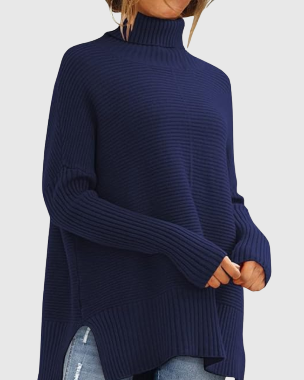 Aeronwen | Ribbed Turtleneck Knit Jumper