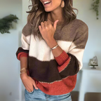 Callista - Színblokkoló modern pulóver