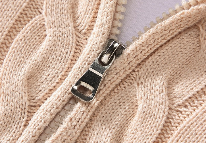 Anthony - Torsadé Fél-Zip Pulóver