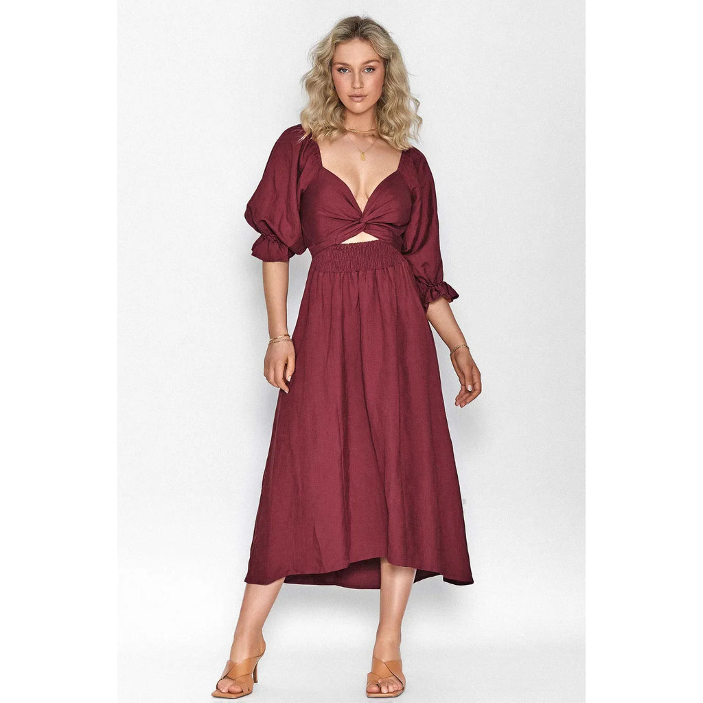 Kyara - Elegáns Rózsás Ruha