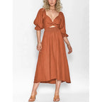 Kyara - Elegáns Rózsás Ruha