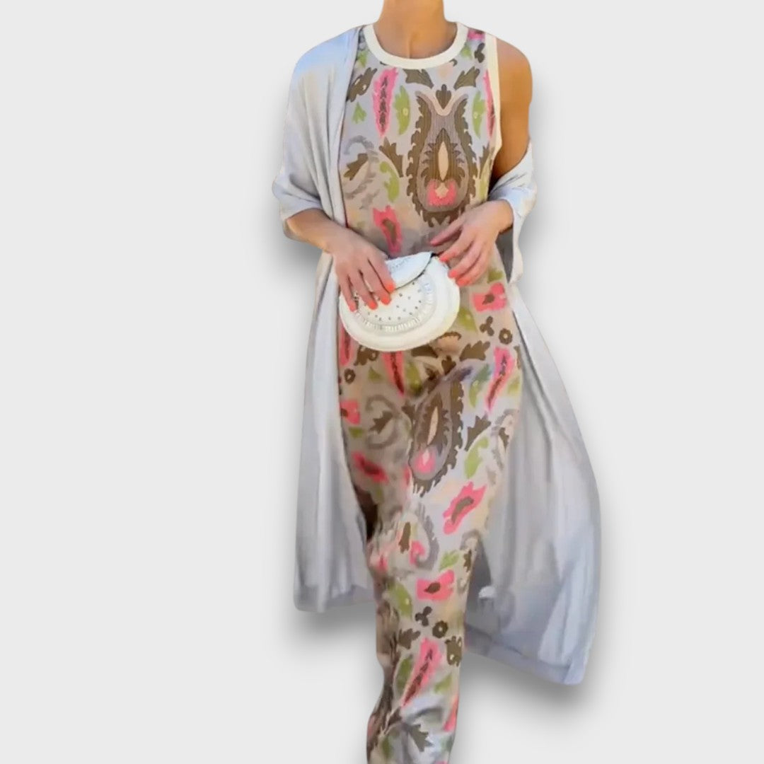 Selviane - Maxi ruha kardigánnal