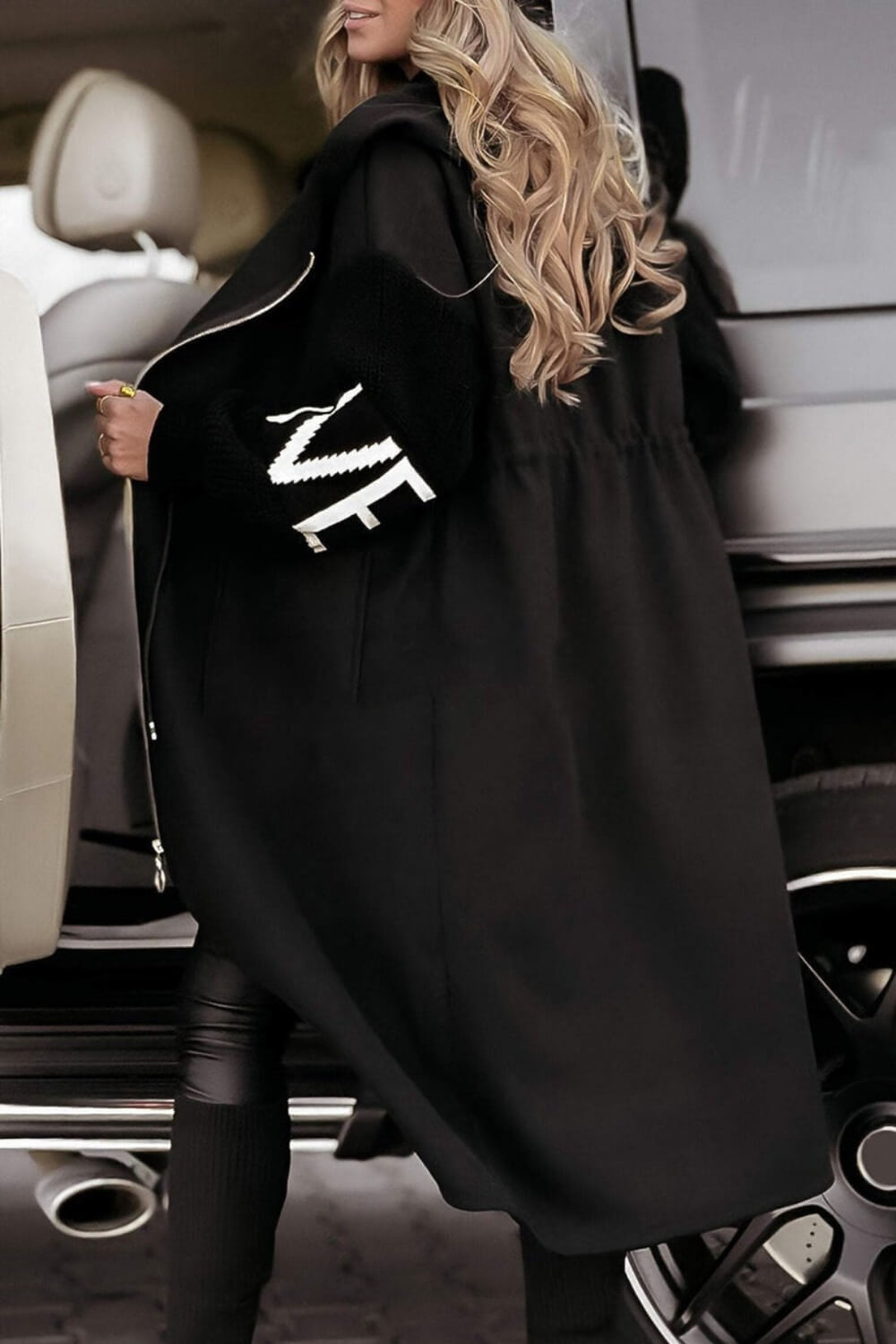 Amélie™ | Női Kabát Kötött Ujjakkal