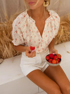 Alva - Virágos Nyári Blúz