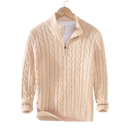 Anthony - Torsadé Fél-Zip Pulóver