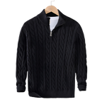 Anthony - Torsadé Fél-Zip Pulóver