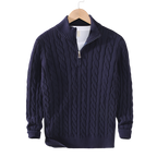 Anthony - Torsadé Fél-Zip Pulóver