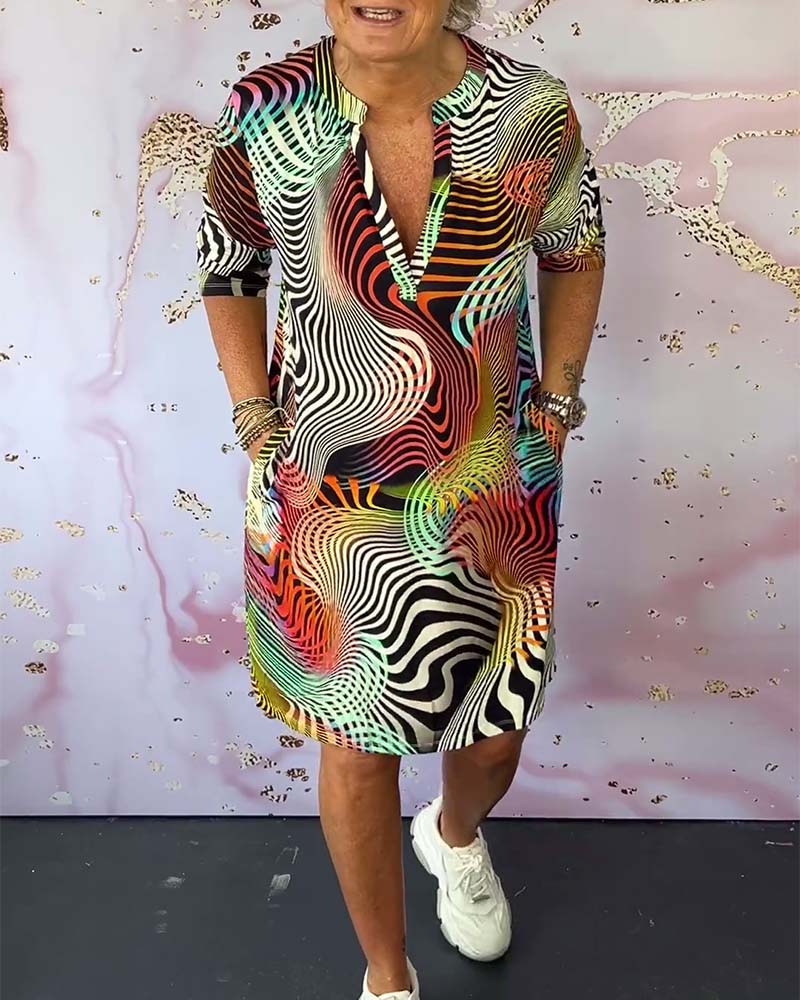 Ria - Elegáns V-nyakú Ruha