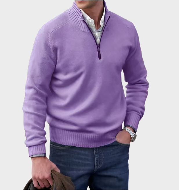 Malik - Elegáns Pulóver Cipzárral