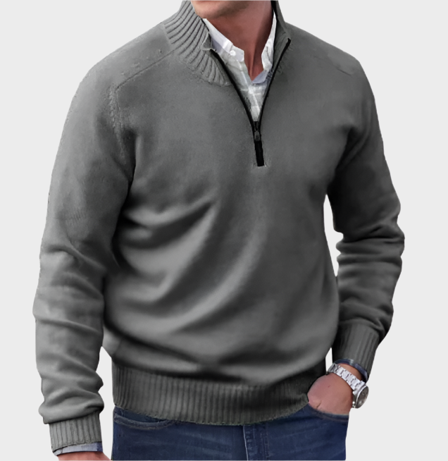 Malik - Elegáns Pulóver Cipzárral