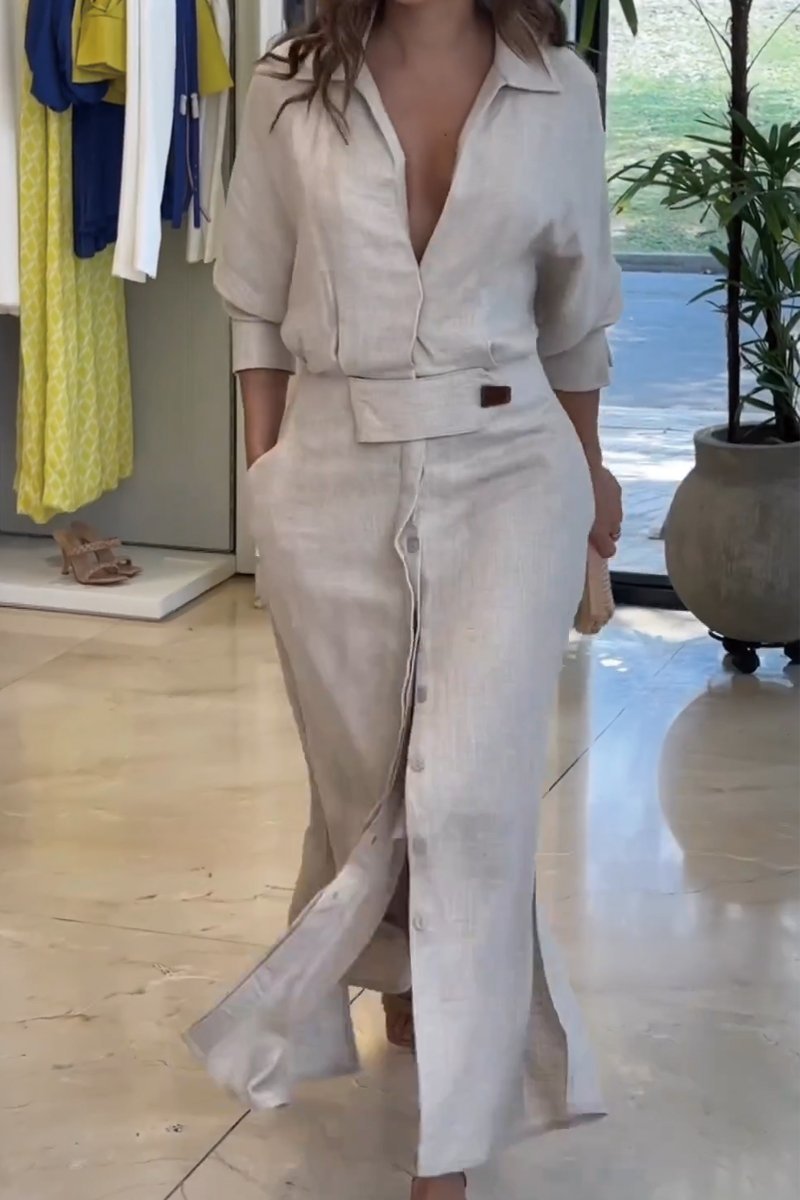 Jeanette - Maxi ruha V kivágással